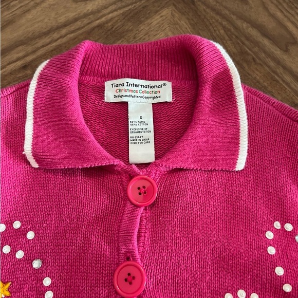 Pink Ugly Christmas Button Up Christmas Sweater - Picture 8 of 8